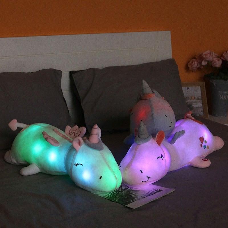 GLOWNIRA - Glowing Plush Unicorn for Comforting Bedtime Light