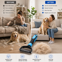 GROOMMASTER PRO – Dual-Sided Deshedding Brush for Dogs & Cats
