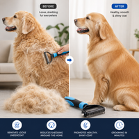 GROOMMASTER PRO – Dual-Sided Deshedding Brush for Dogs & Cats