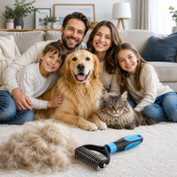 GROOMMASTER PRO – Dual-Sided Deshedding Brush for Dogs & Cats