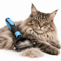 GROOMMASTER PRO – Dual-Sided Deshedding Brush for Dogs & Cats
