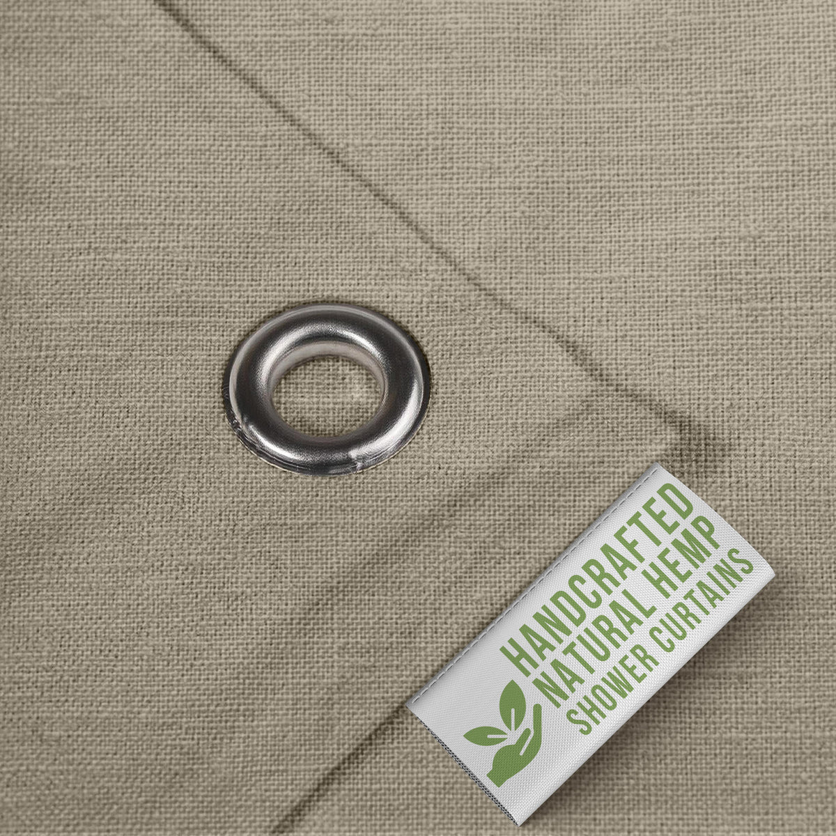 HEMVARA - Organic Hemp Shower Curtain for Liner-Free Bathing