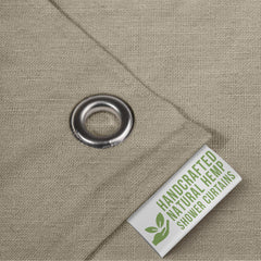 HEMVARA - Organic Hemp Shower Curtain for Liner-Free Bathing