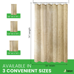 HEMVARA - Organic Hemp Shower Curtain for Liner-Free Bathing