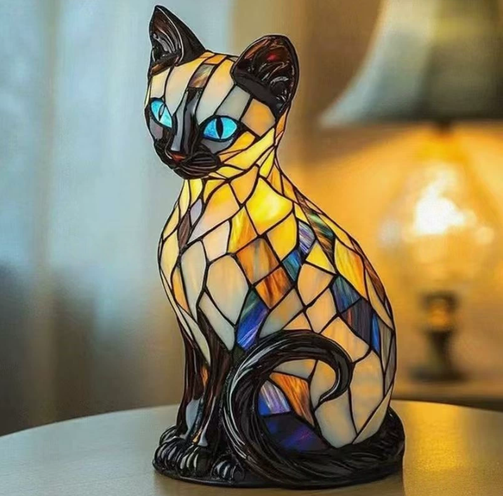 MOSAFAWN - Stained Glass Animal Lamp for a Warm Artistic Glow