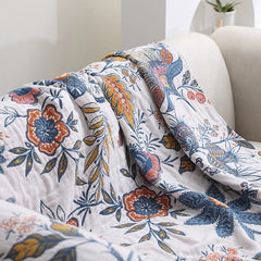 FLORAVYN - Reversible Floral Cotton Throw That Elevates Any Sofa