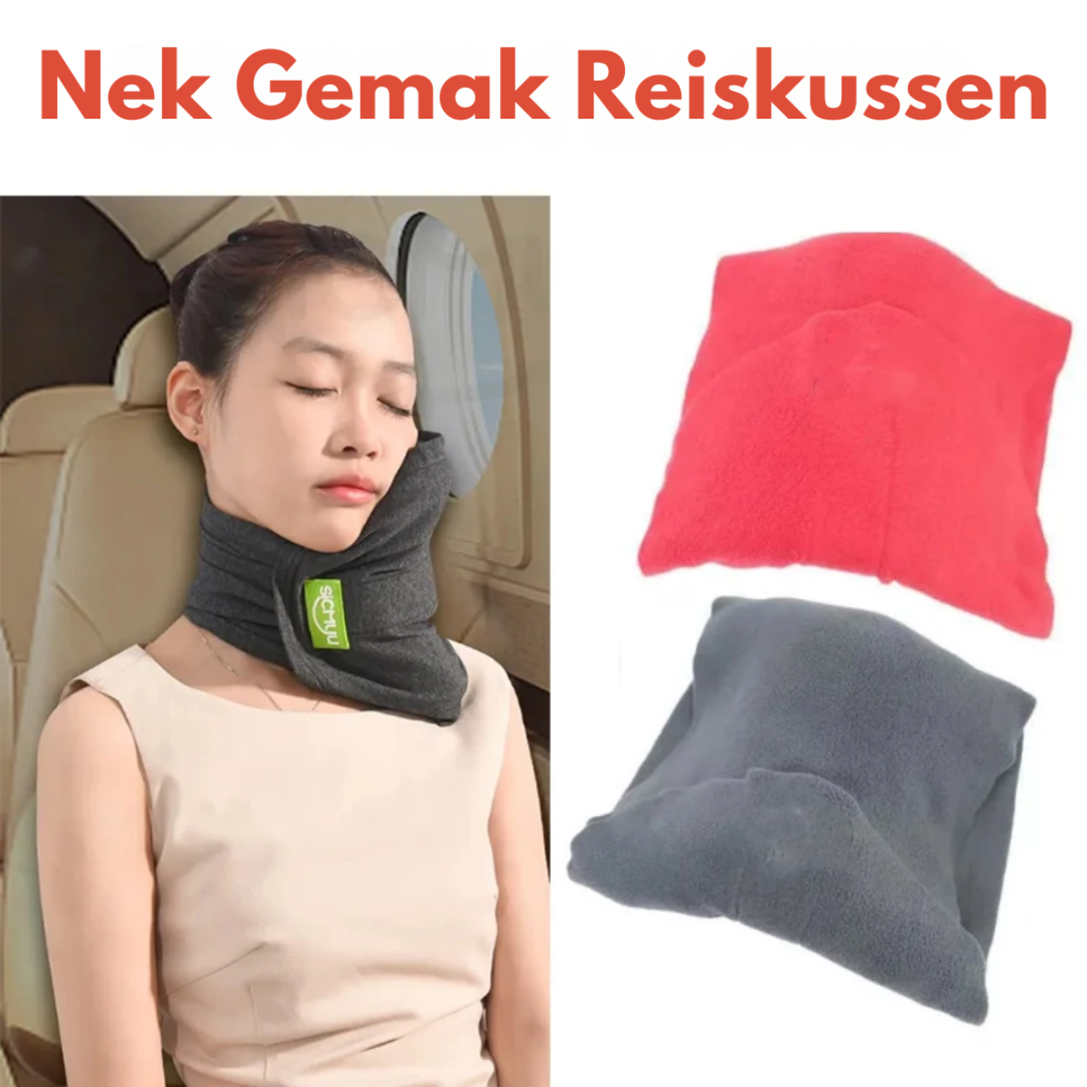 NUVYRA - Ergonomic Travel Pillow for Neck Support on Long Journeys