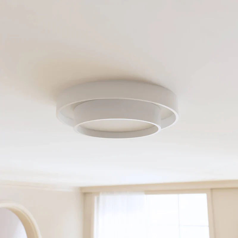 CIRAVEN - Sculptural Double-Ring LED Ceiling Light for Warm Ambience