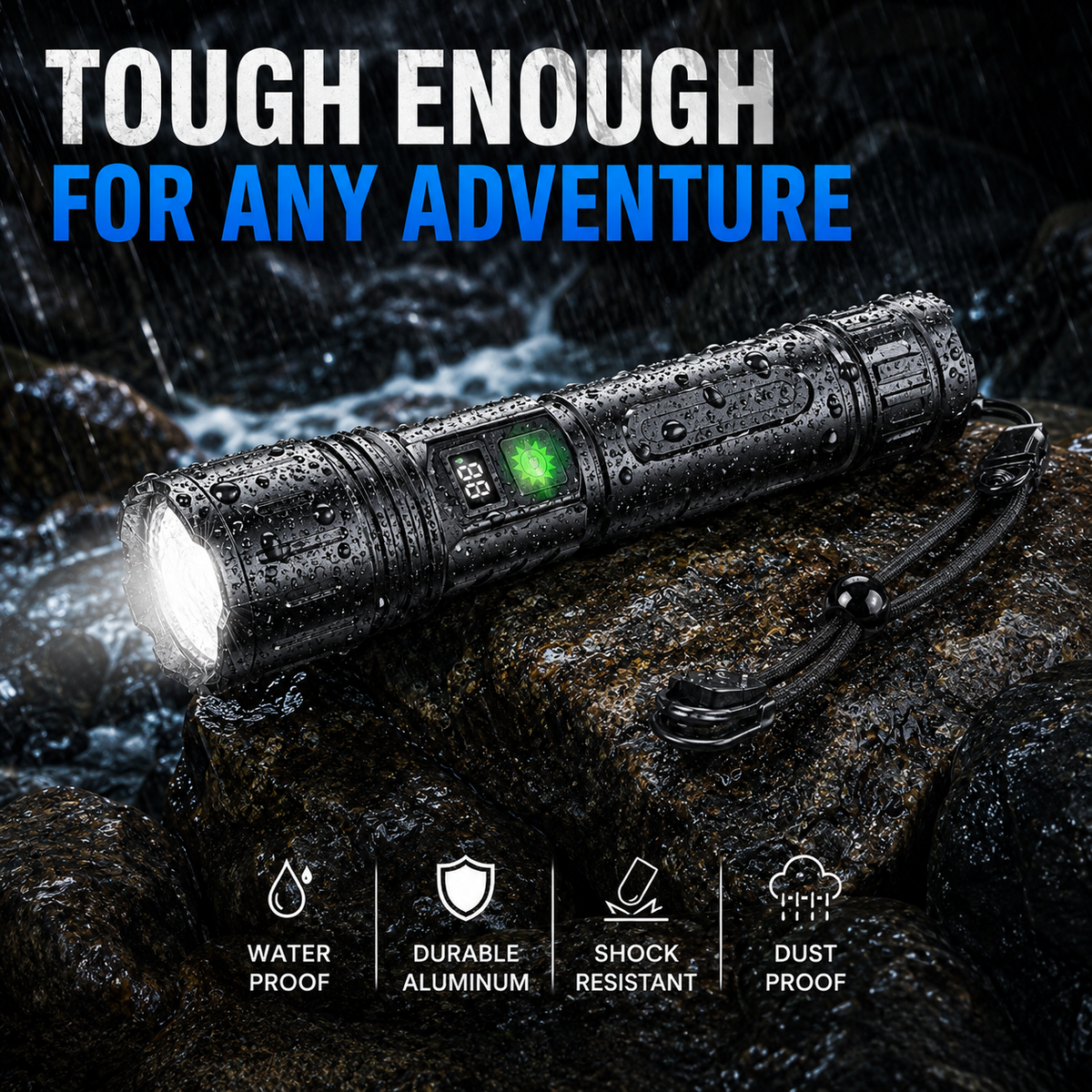 VAYLUXA - Rechargeable Tactical Flashlight for Emergency Visibility