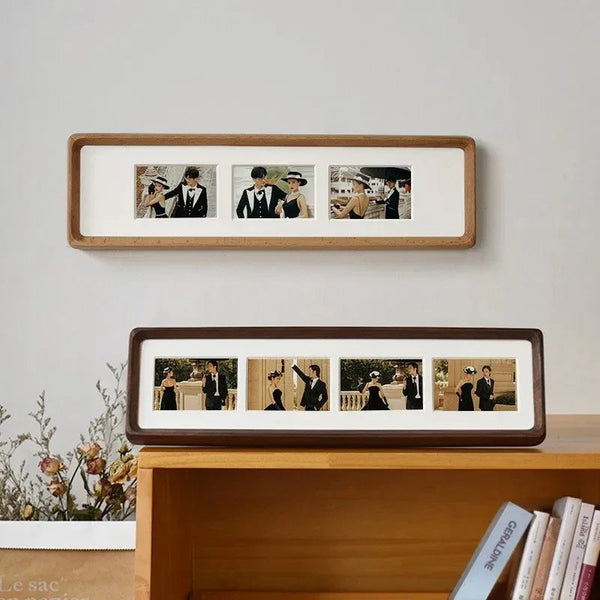 Houten Fotolijst voor Meerdere Foto's met Passe-Partout voor Wand en Plank