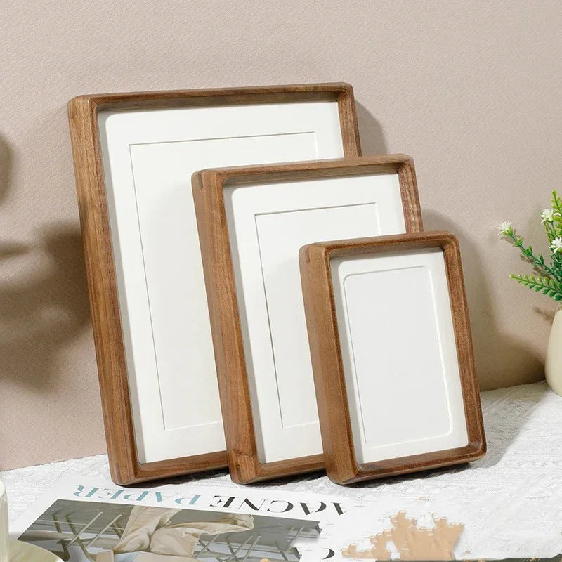 KERVILO - Sculptural Wood Photo Frame for Anchored Tabletop Display