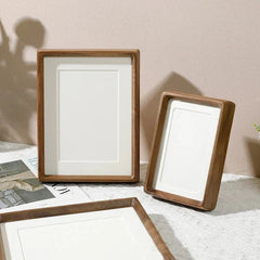 KERVILO - Sculptural Wood Photo Frame for Anchored Tabletop Display