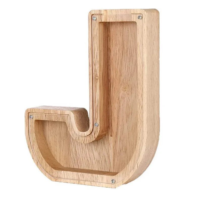 LETTRIVA - Wooden Letter Coin Bank for Visible Saving Progress