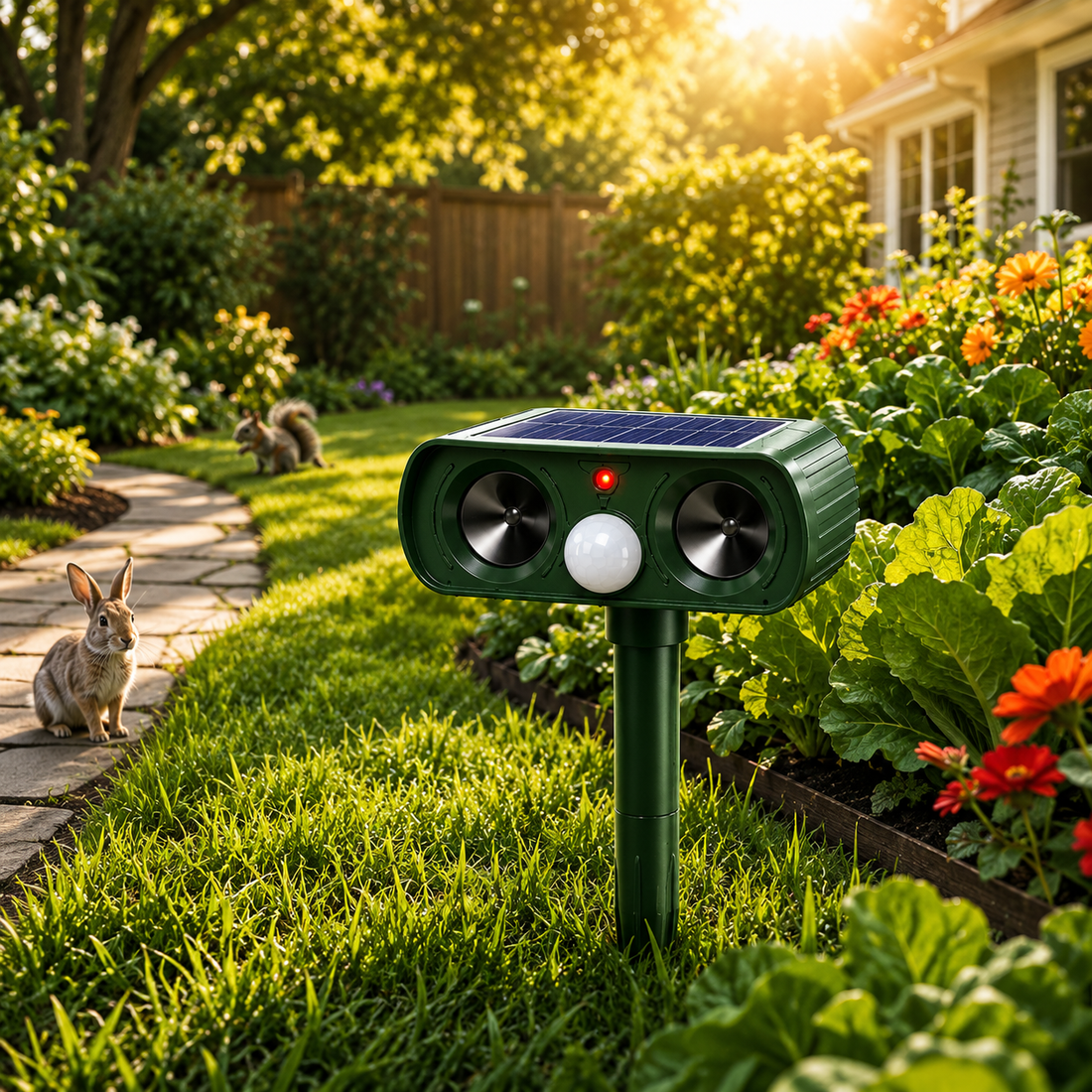 PESTWARD – Solar Motion Animal Deterrent for Humane Garden Protection