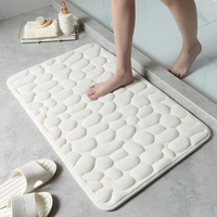 PEBLORA - Sculpted Bath Mat for Dry Floors and Safer Steps