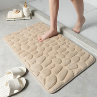 PEBLORA - Sculpted Bath Mat for Dry Floors and Safer Steps