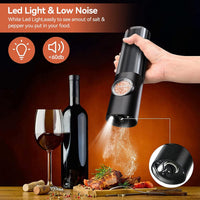 PEPRILO - Rechargeable Electric Mill Set for One-Handed Seasoning