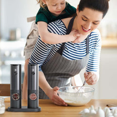 PEPRILO - Rechargeable Electric Mill Set for One-Handed Seasoning