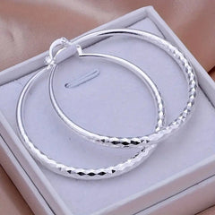 LUMEVRA - Diamond-Cut Hoop Earrings That Catch the Light