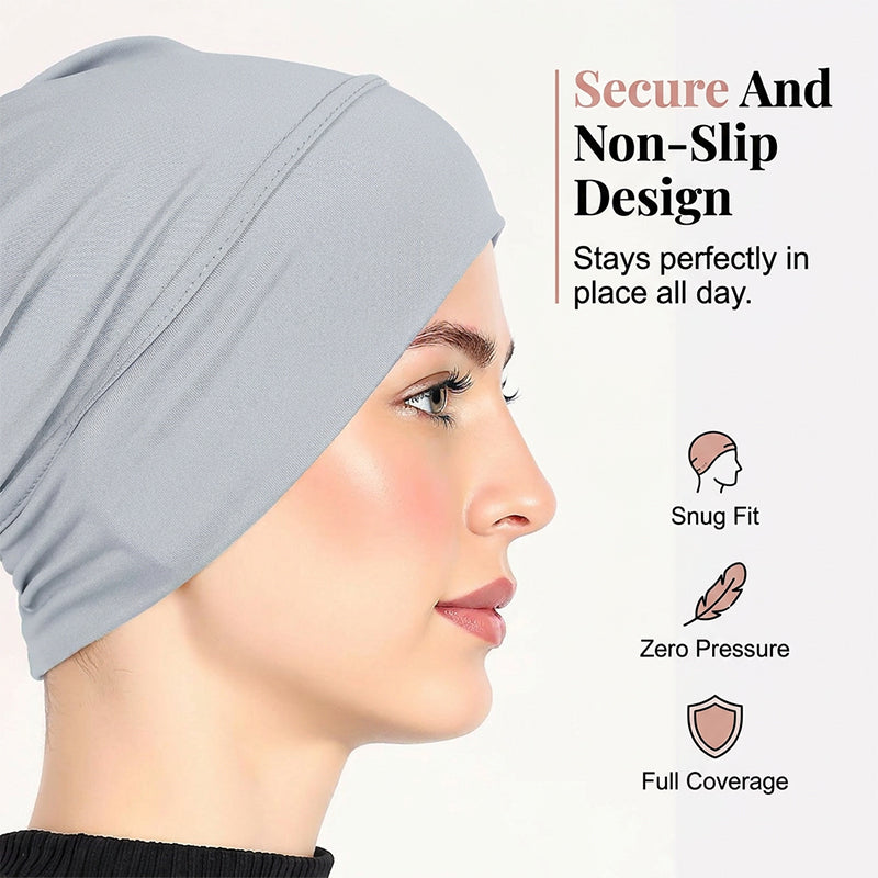 SOVYRA - Stretch Turban Cap for Secure All-Day Comfort