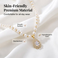 LUSTREBELLE – Classic Faux Pearl Necklace for Elegant Styling