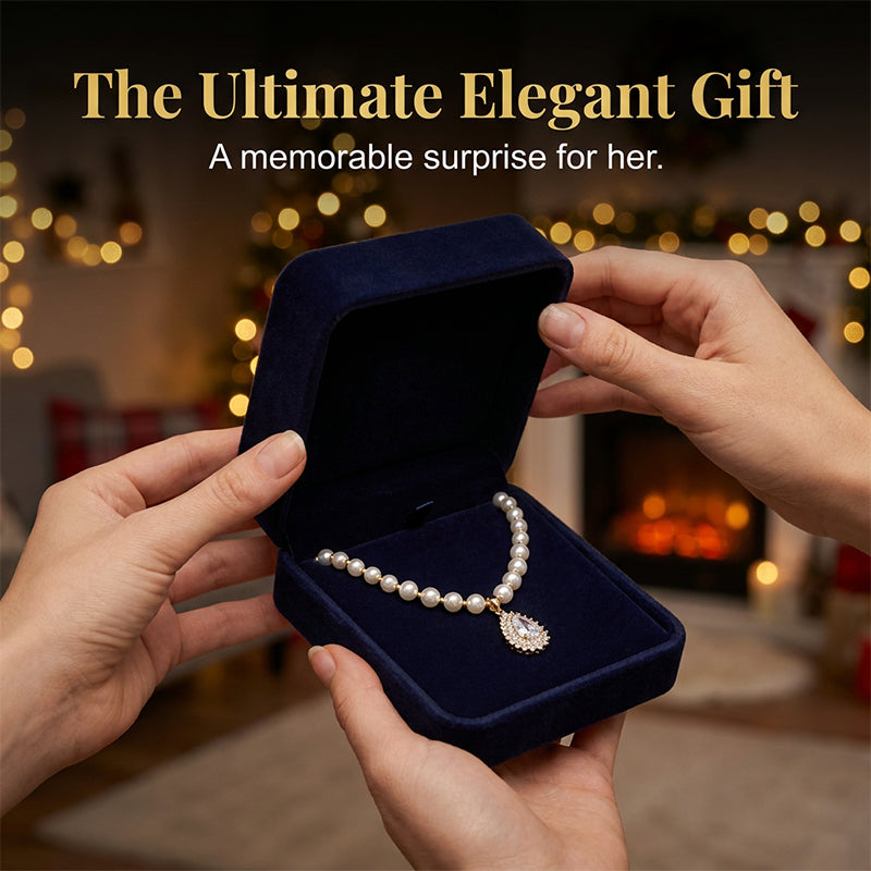 LUSTREBELLE - Faux Pearl Necklace for Timeless Everyday Elegance
