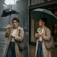 STORMLOCK - Automatic windproof umbrella with 8-rib structure and UV protection designed for strong weather resistance and everyday travel convenience