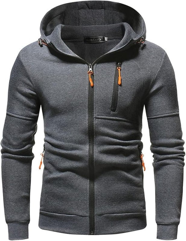 FLEVARO - Fleece-Lined Zip Hoodie for Warm Everyday Layering