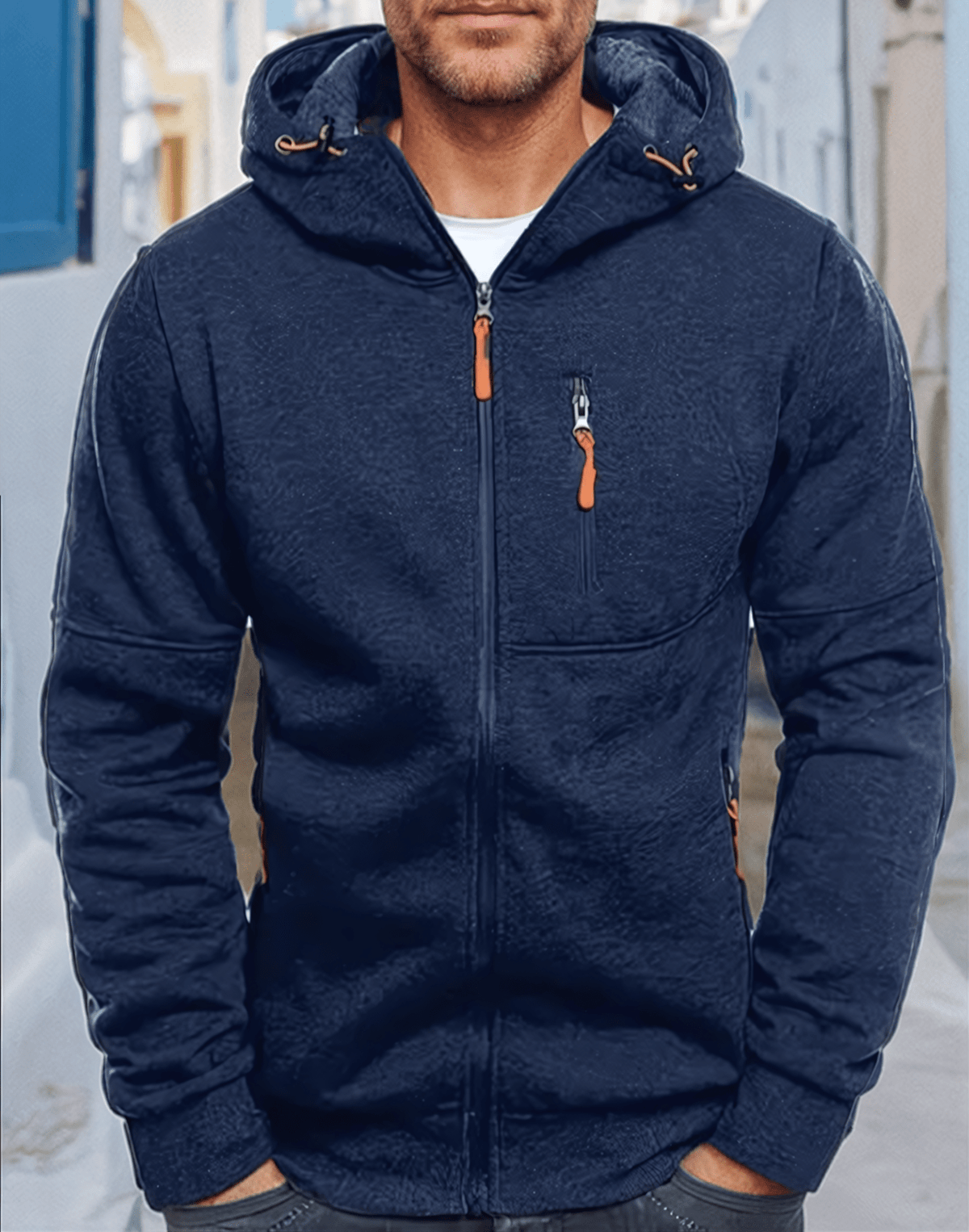 FLEVARO - Fleece-Lined Zip Hoodie for Warm Everyday Layering