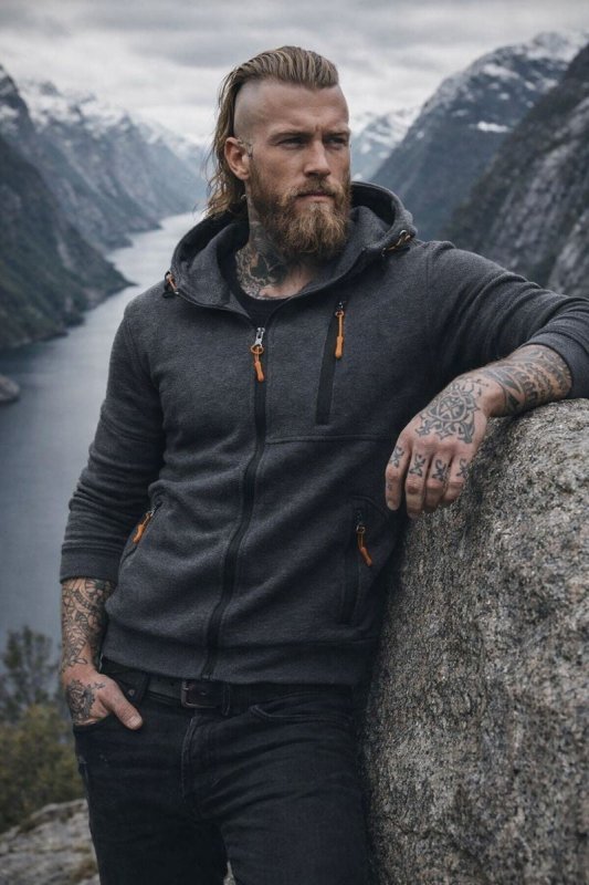 FLEVARO - Fleece-Lined Zip Hoodie for Warm Everyday Layering