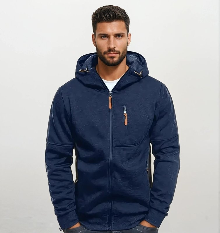 FLEVARO - Fleece-Lined Zip Hoodie for Warm Everyday Layering