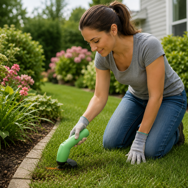 TRIMMASTER - Cordless Mini Grass Trimmer Lightweight Adjustable Cutter