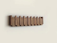 KEYLORA - Piano-Inspired Wooden Coat Rack for Artful Storage