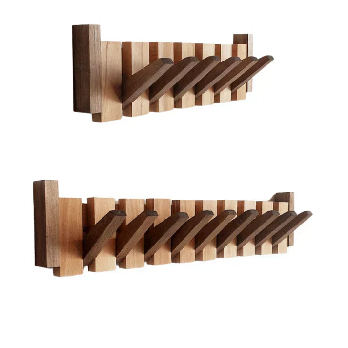 KEYLORA - Piano-Inspired Wooden Coat Rack for Artful Storage